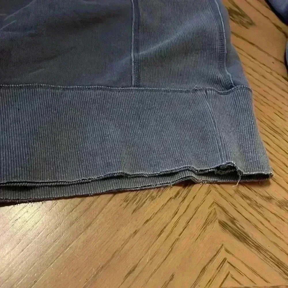 Converse All Star crew distressed washed out sweater blue Small - Picture 7 of 8